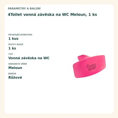 4Toilet vonná záveska na WC Meloun, 1 ks