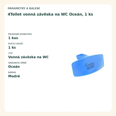 4Toilet vonná závěska na WC Oceán, 1 ks