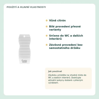 4Toilet vonná závěska do interiéru Citrón, 1 ks