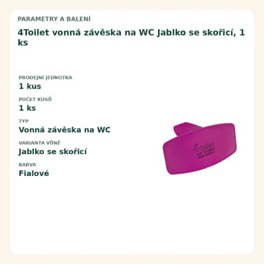 4Toilet vonná záveska na WC Jablko se škoricou, 1 ks