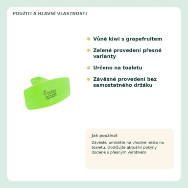 4Toilet vonná záveska na WC Kiwi s grapefruitem, 1 ks