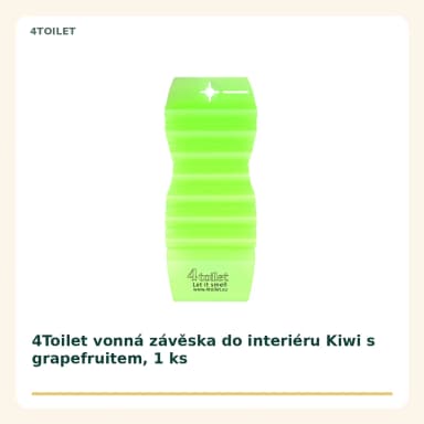 4Toilet vonná záveska do interiéru Kiwi s grapefruitem, 1 ks