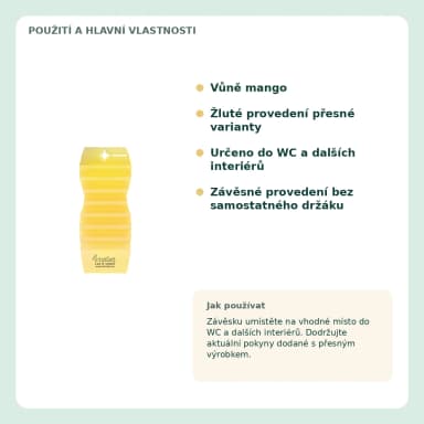 4Toilet vonná závěska do interiéru Mango, 1 ks
