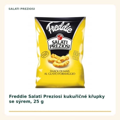 Freddie Salati Preziosi kukuričné křupky se sýrem, 25 g