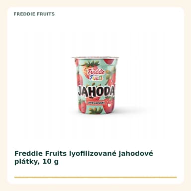 Freddie Fruits lyofilizované jahodové plátky, 10 g