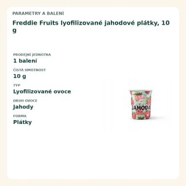 Freddie Fruits lyofilizované jahodové plátky, 10 g