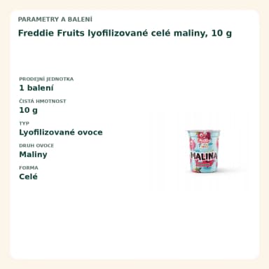 Freddie Fruits lyofilizované celé maliny, 10 g
