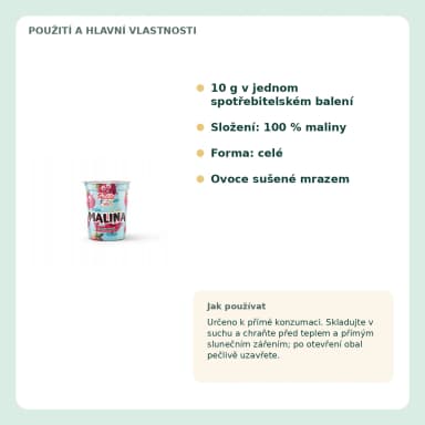 Freddie Fruits lyofilizované celé maliny, 10 g