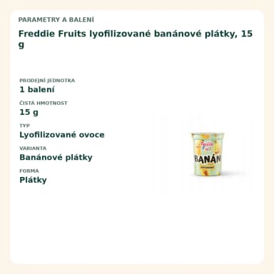 Freddie Fruits lyofilizované banánové plátky, 15 g
