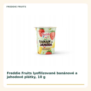 Freddie Fruits lyofilizované banánové a jahodové plátky, 10 g