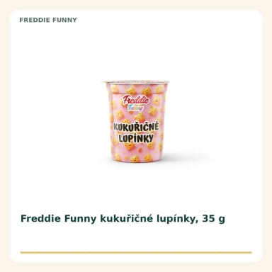 Freddie Funny kukuričné lupínky, 35 g