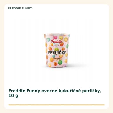 Freddie Funny ovocné kukuřičné perličky, 10 g