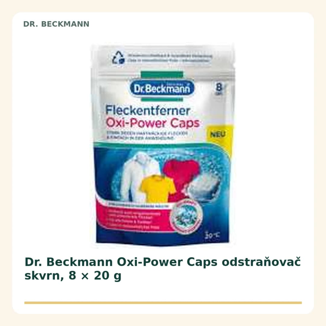 Dr. Beckmann Oxi-Power Caps odstraňovač skvrn, 8 × 20 g