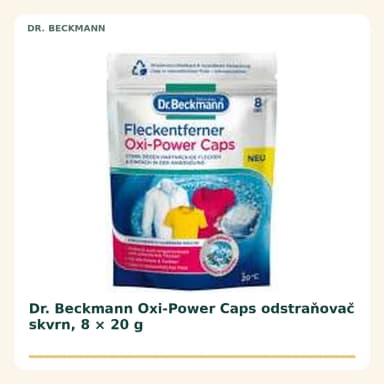 Dr. Beckmann Oxi-Power Caps odstraňovač skvrn, 8 × 20 g