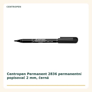 Frankospol Popisovač CENTROPEN 2836, permanentní, černý FS-501190