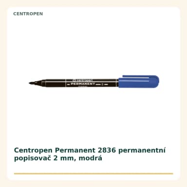 Frankospol Popisovač CENTROPEN 2836, permanentní, modrý FS-501192