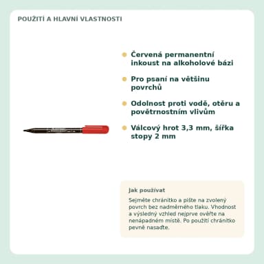 Frankospol Popisovač CENTROPEN 2836, permanentní, červený FS-501193