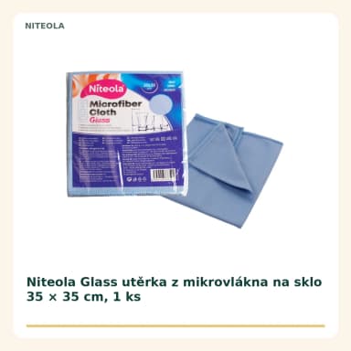 Niteola Glass utierka z mikrovlákna na sklo 35 × 35 cm, 1 ks