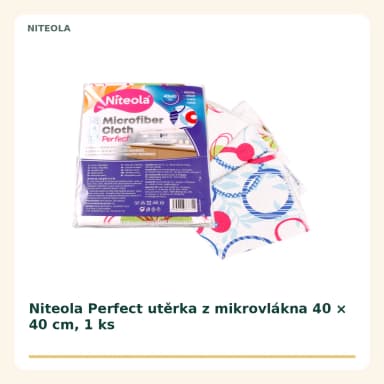 Niteola Perfect utierka z mikrovlákna 40 × 40 cm, 1 ks