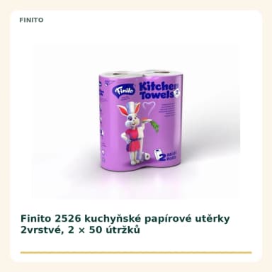 Finito 2526 kuchyňské papierové utierky 2vrstvé, 2 × 50 útržků