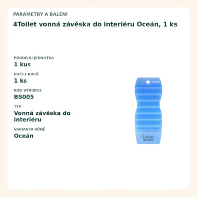 4Toilet vonná závěska do interiéru Oceán, 1 ks