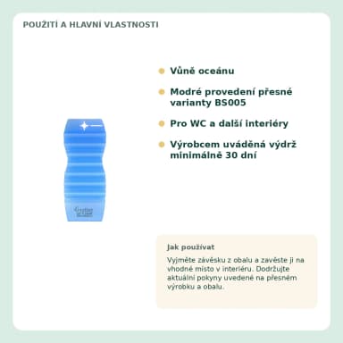 4Toilet vonná závěska do interiéru Oceán, 1 ks