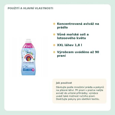 Chanteclair I Concentrati aviváž Mořská soľ a lotosový květ, 1,8 l / 90 praní