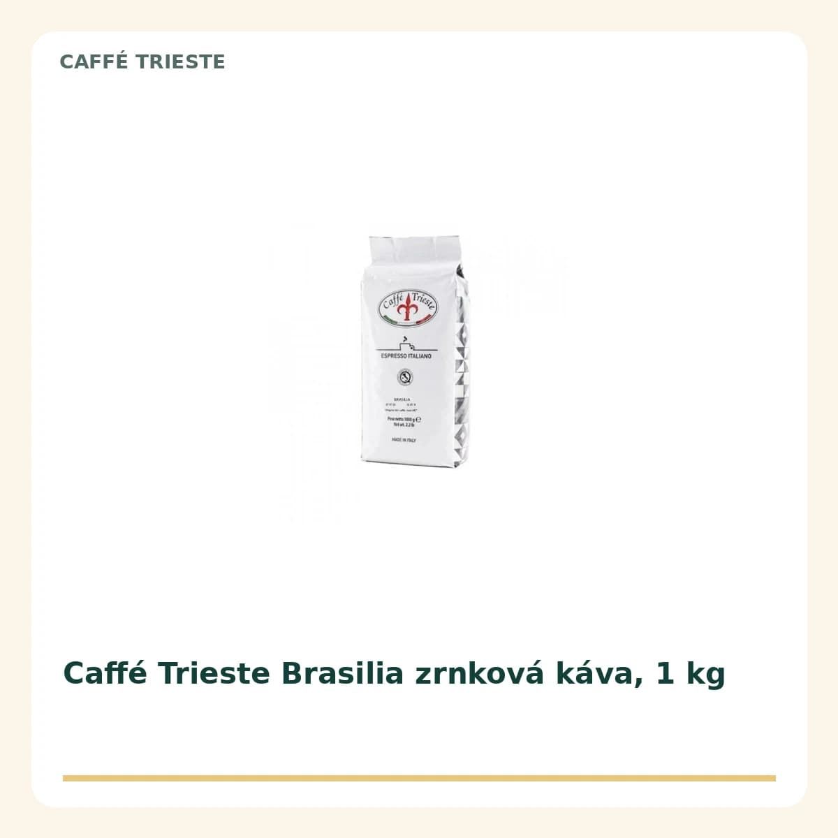 Caffé Trieste Brasilia zrnková káva, 1 kg