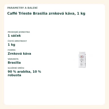 Caffé Trieste Brasilia zrnková káva, 1 kg