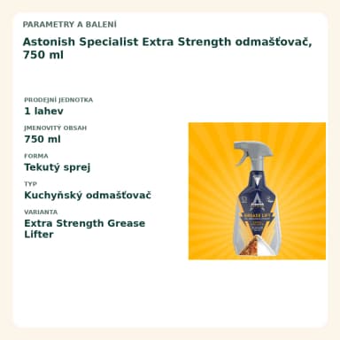Astonish Specialist Extra Strength odmašťovač, 750 ml