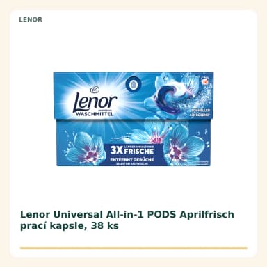 Lenor Universal All-in-1 PODS Aprilfrisch prací kapsle, 38 ks