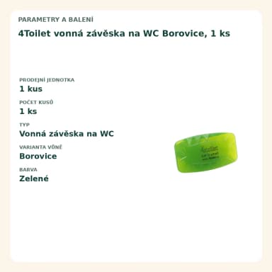 4Toilet vonná záveska na WC Borovice, 1 ks