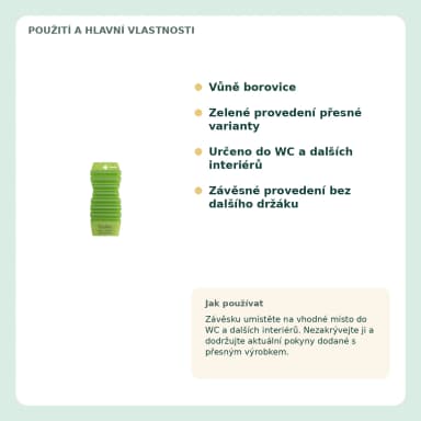 4Toilet vonná závěska do interiéru Borovice, 1 ks