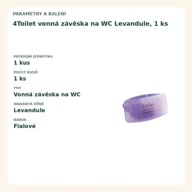 4Toilet vonná závěska na WC Levandule, 1 ks
