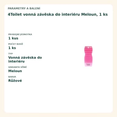 4Toilet vonná závěska do interiéru Meloun, 1 ks