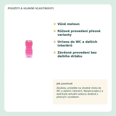 4Toilet vonná závěska do interiéru Meloun, 1 ks
