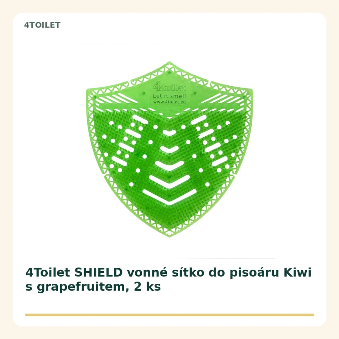 4Toilet SHIELD vonné sítko do pisoáru Kiwi s grapefruitem, 2 ks