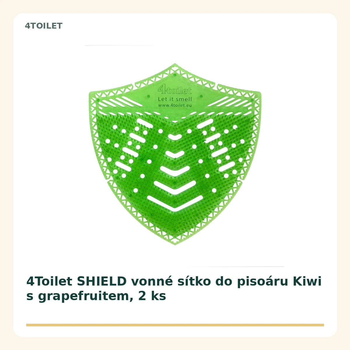 4Toilet SHIELD vonné sítko do pisoáru Kiwi s grapefruitem, 2 ks