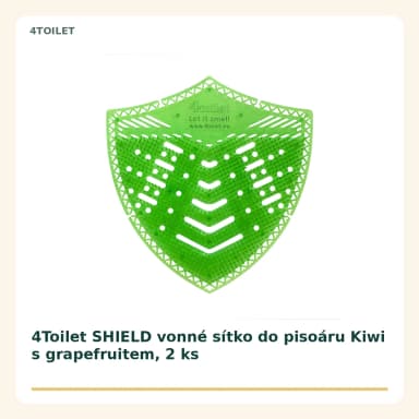 4Toilet SHIELD vonné sítko do pisoáru Kiwi s grapefruitem, 2 ks