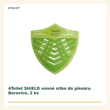 4Toilet SHIELD vonné sítko do pisoáru Borovice, 2 ks