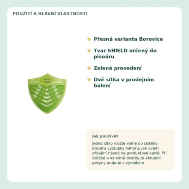 4Toilet SHIELD vonné sítko do pisoáru Borovice, 2 ks