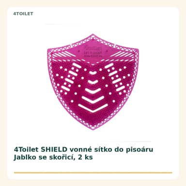 4Toilet SHIELD vonné sítko do pisoáru Jablko se škoricou, 2 ks