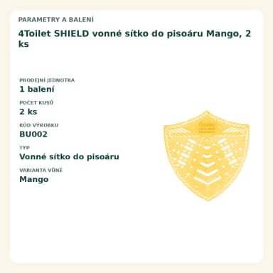 4Toilet SHIELD vonné sítko do pisoáru Mango, 2 ks