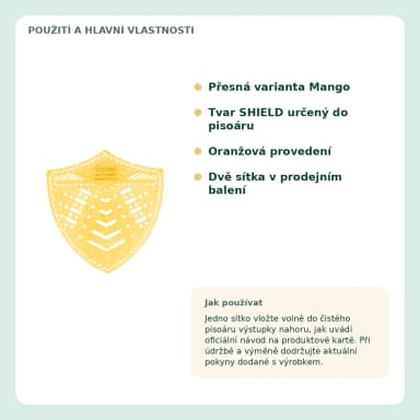 4Toilet SHIELD vonné sítko do pisoáru Mango, 2 ks