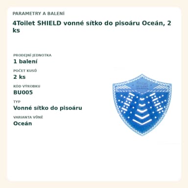4Toilet SHIELD vonné sítko do pisoáru Oceán, 2 ks