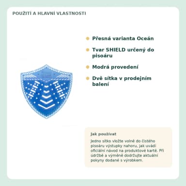 4Toilet SHIELD vonné sítko do pisoáru Oceán, 2 ks