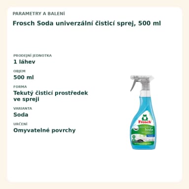 Frosch Soda univerzálne čistiace sprej, 500 ml