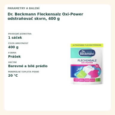 Dr. Beckmann Fleckensalz Oxi-Power odstraňovač skvrn, 400 g