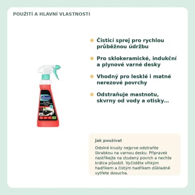 Dr. Beckmann Glanz čistič sklokeramiky a nerezu ve spreji, 250 ml