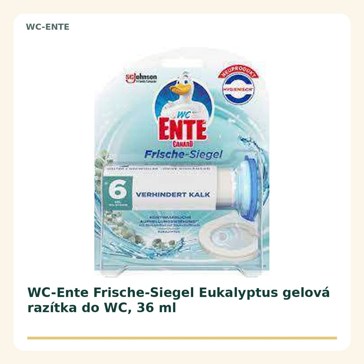 WC-Ente Frische-Siegel Eukalyptus gelová razítka do WC, 36 ml